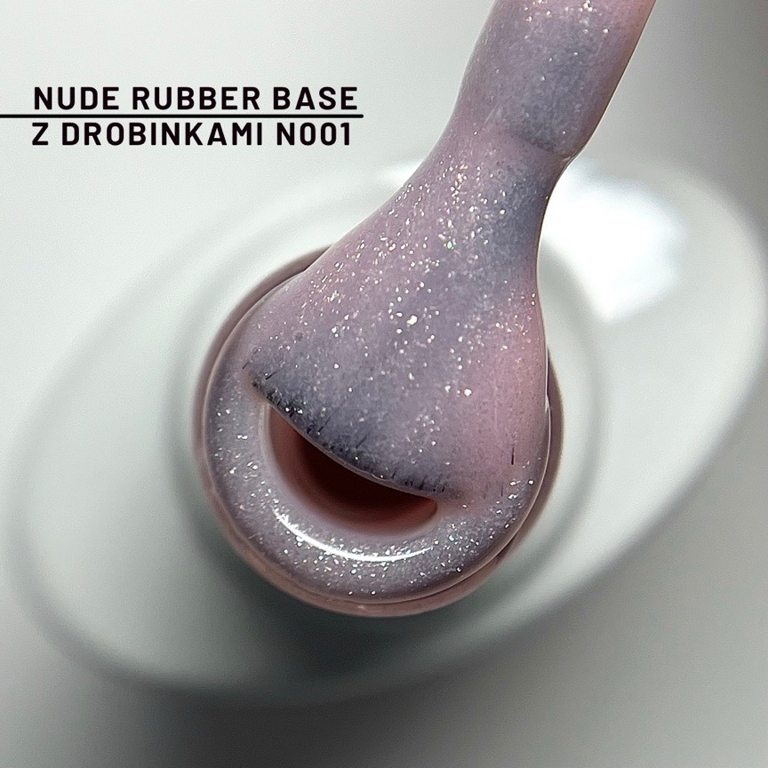 Nude Rubber Base z Drobinkami 001